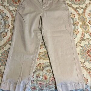 Khaki jeans size 10 wide ankle